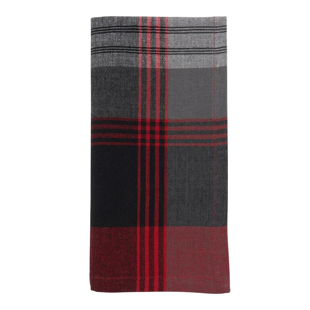 Plaid Design Cotton Table Napkins (Set of 4)