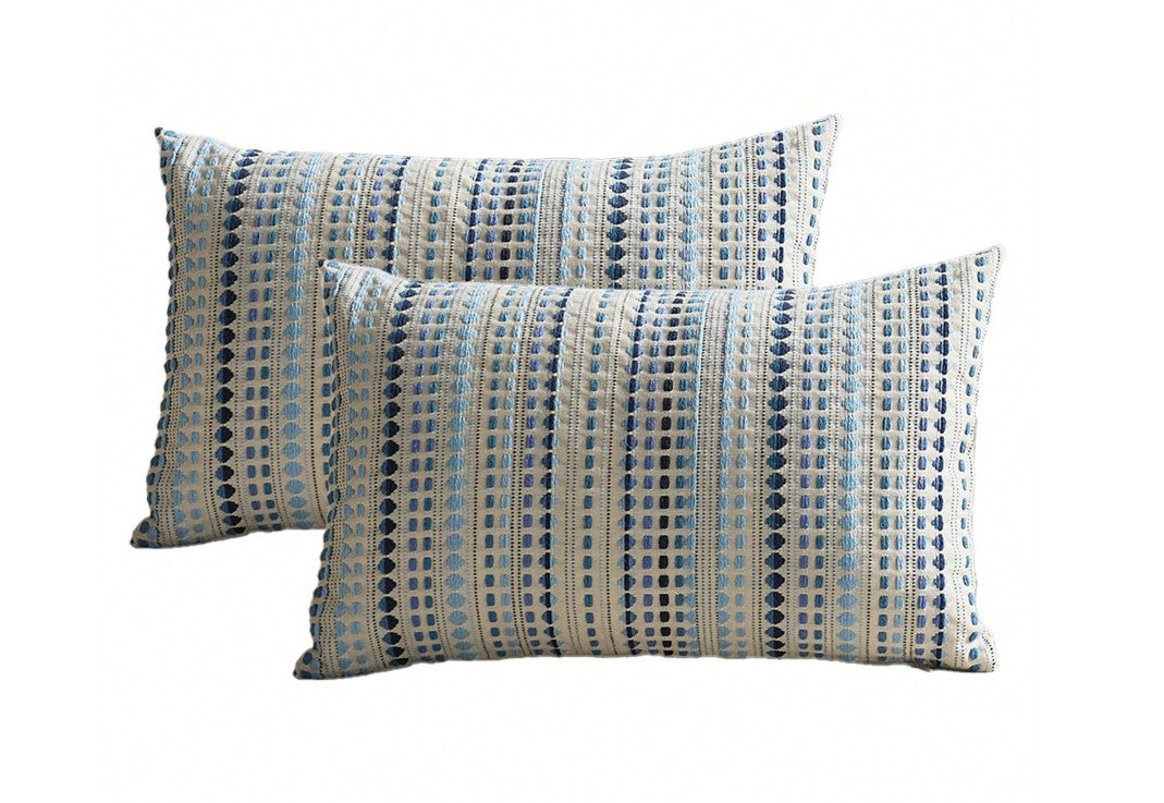 Coastal Mosaic Lumbar Pillow 12x20
