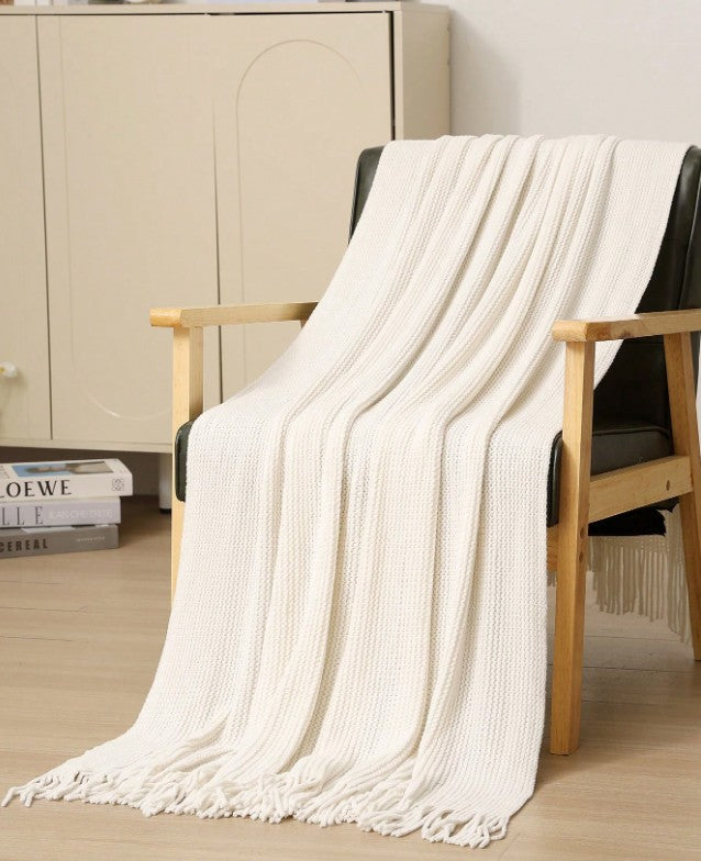 Chenille Fringe Throw Blanket