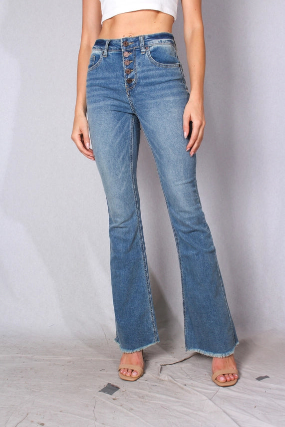 Women's High Waist Flare Jeans