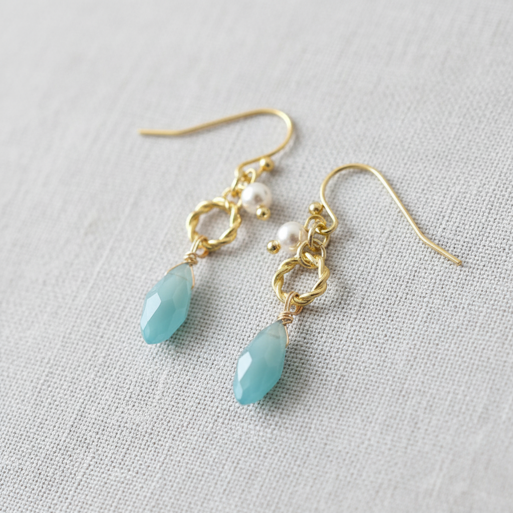Crystal Pearl Drop Earrings