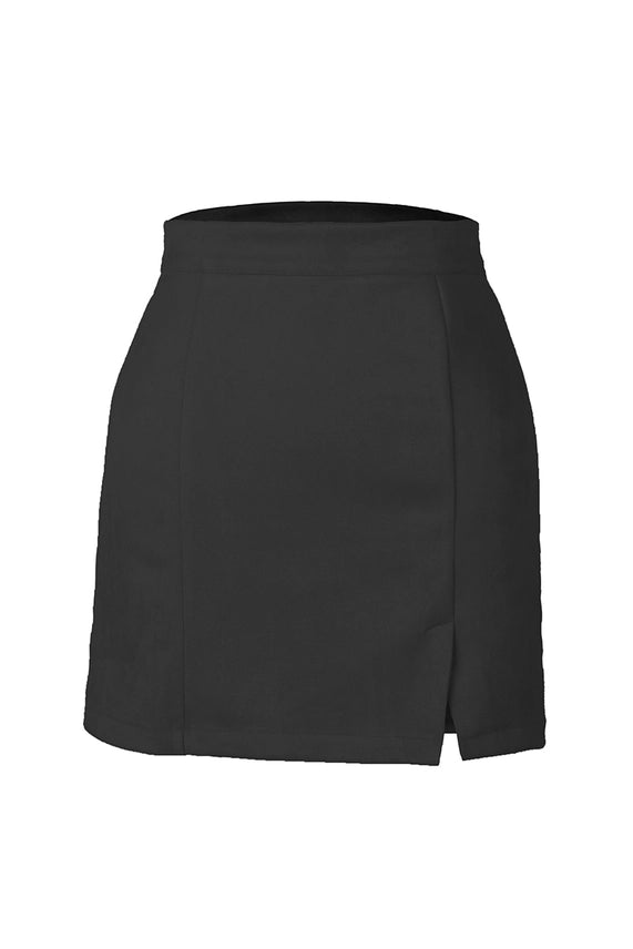 Faux Suede High Waist Mini Skirt