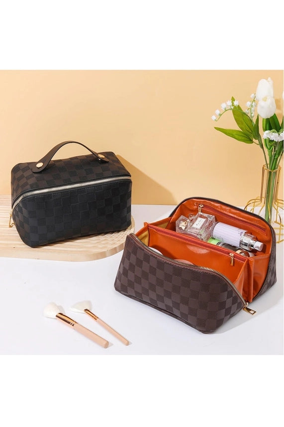 Vegan Leather Makeup Bag
