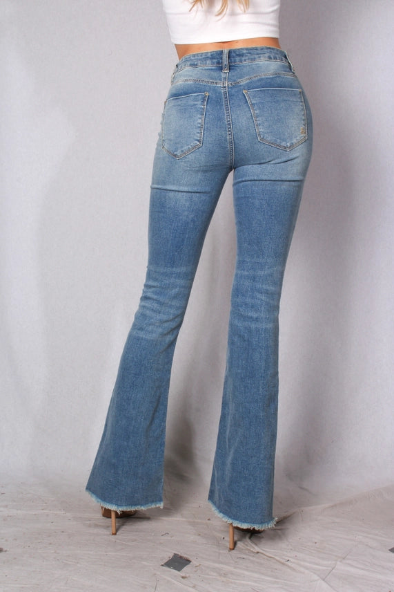 Women's High Waist Flare Jeans