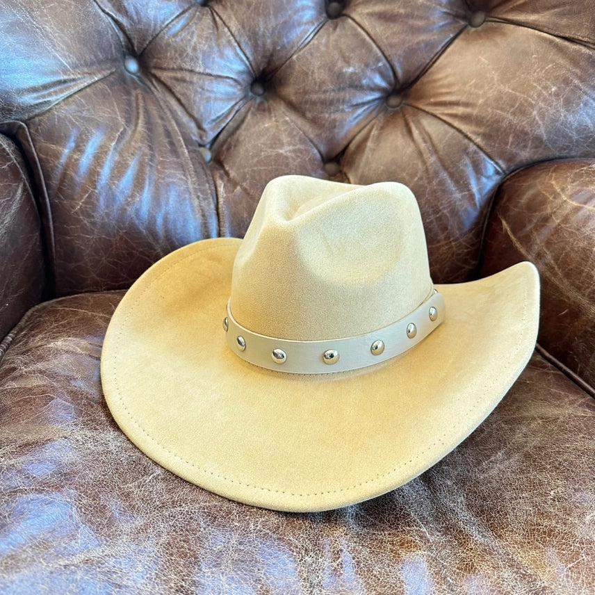Vegan Suede Cattleman Cowboy Hat