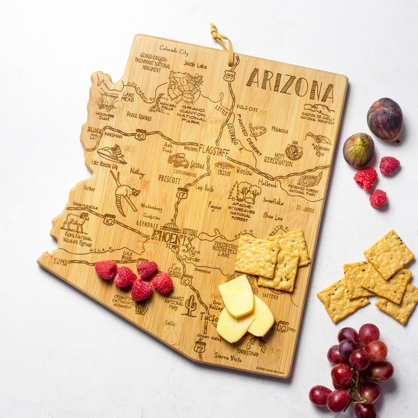 Totally Bamboo Destination Arizona State Shaped Cutting Board