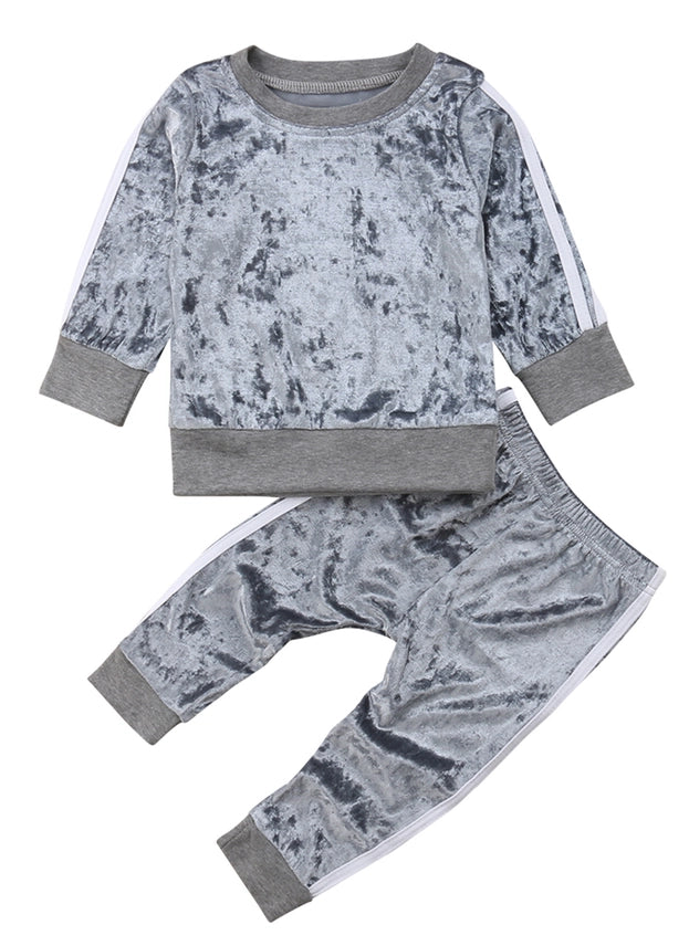 Crushed Velvet Sweatshirt & Pants
