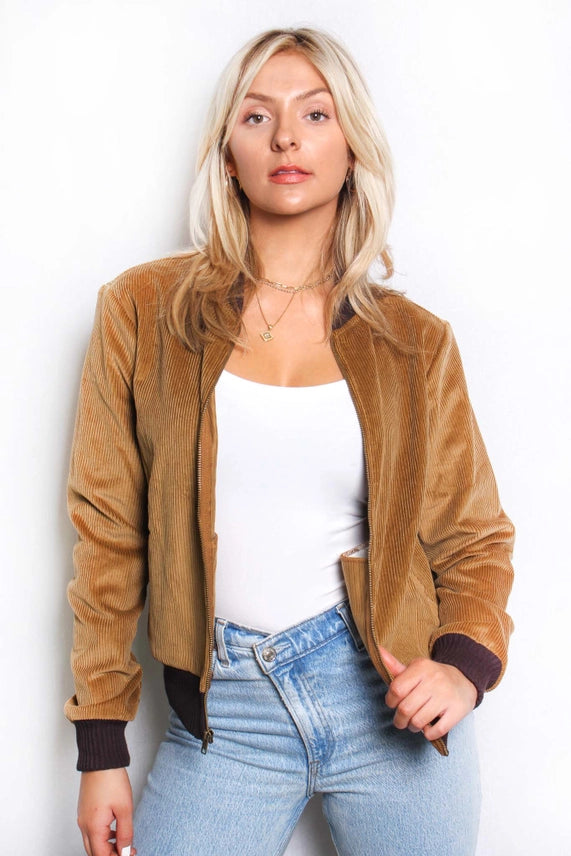 Women's Corduroy Bomber Jacket