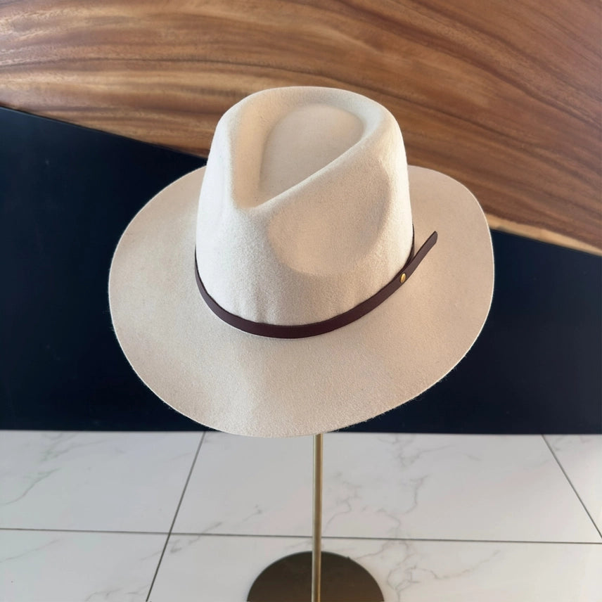 Premium Australian Wool Rancher Hat with Leather Belt