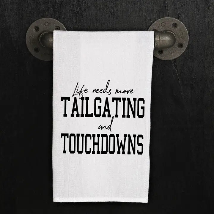 Tailgating and Touchdowns Kitchen Towel