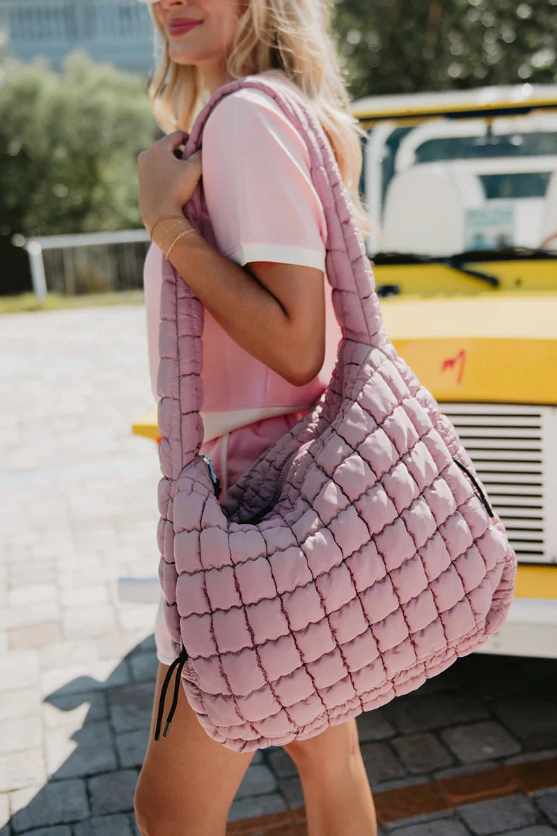Mauve Puffer Tote