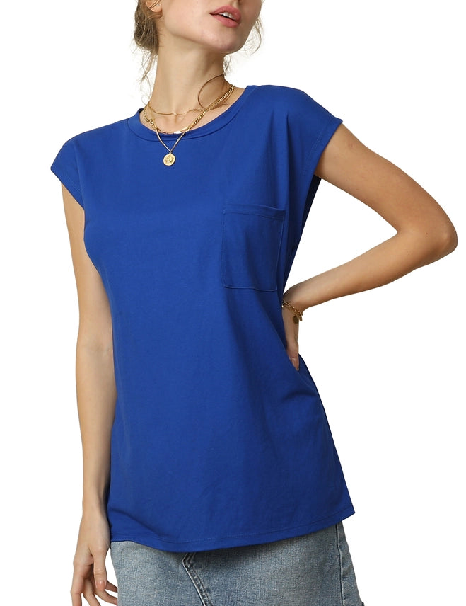 Round Neck Sleeveless Knit Top