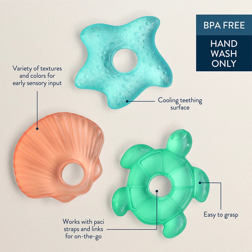 Seaside Water Filled Teethers 3-pack
