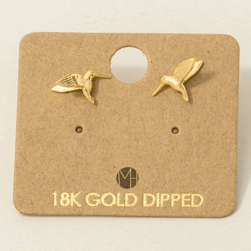 Humming Bird Stud Earrings