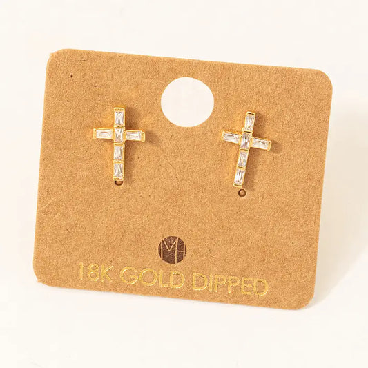 Mini Cross Stud Earrings