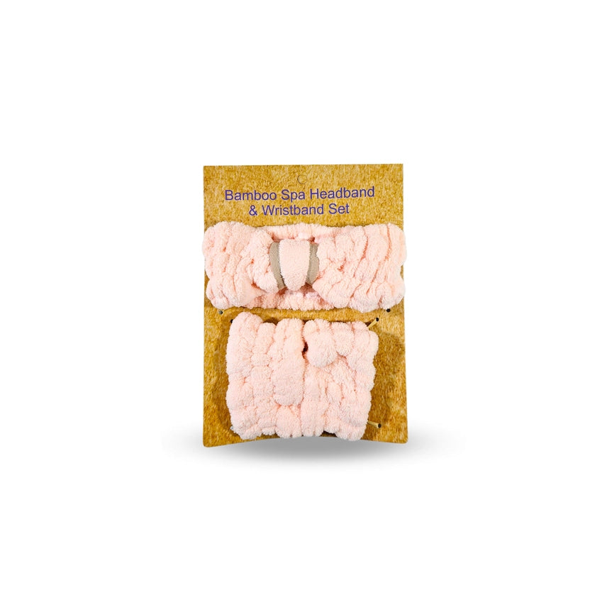 Bamboo Spa Headband & Wristband Set