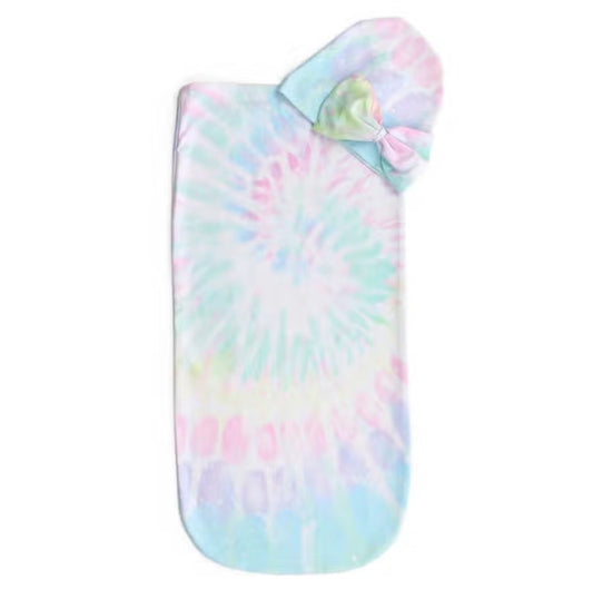 Cutie Cocoon™ Matching Cocoon & Hat Set - Rainbow Tie-Dye