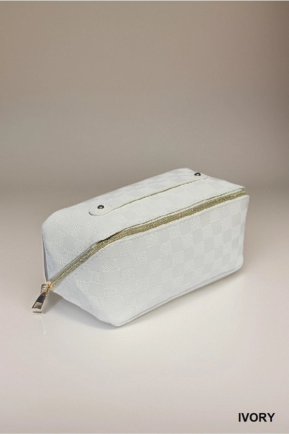 Vegan Leather Makeup Bag