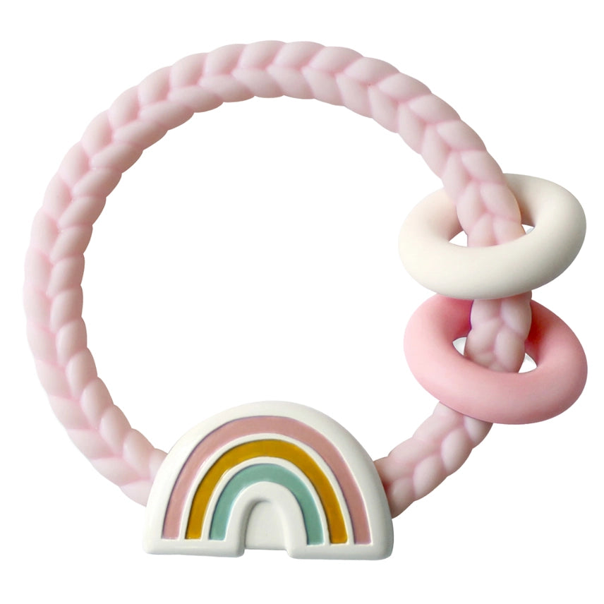 Rainbow Silicone Teether Rattle