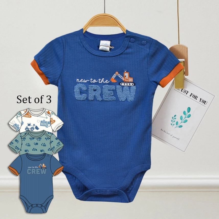 Pack of 3 Excavator Bodysuits