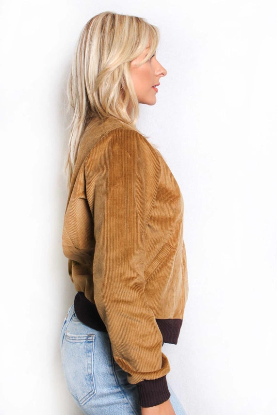 Women's Corduroy Bomber Jacket