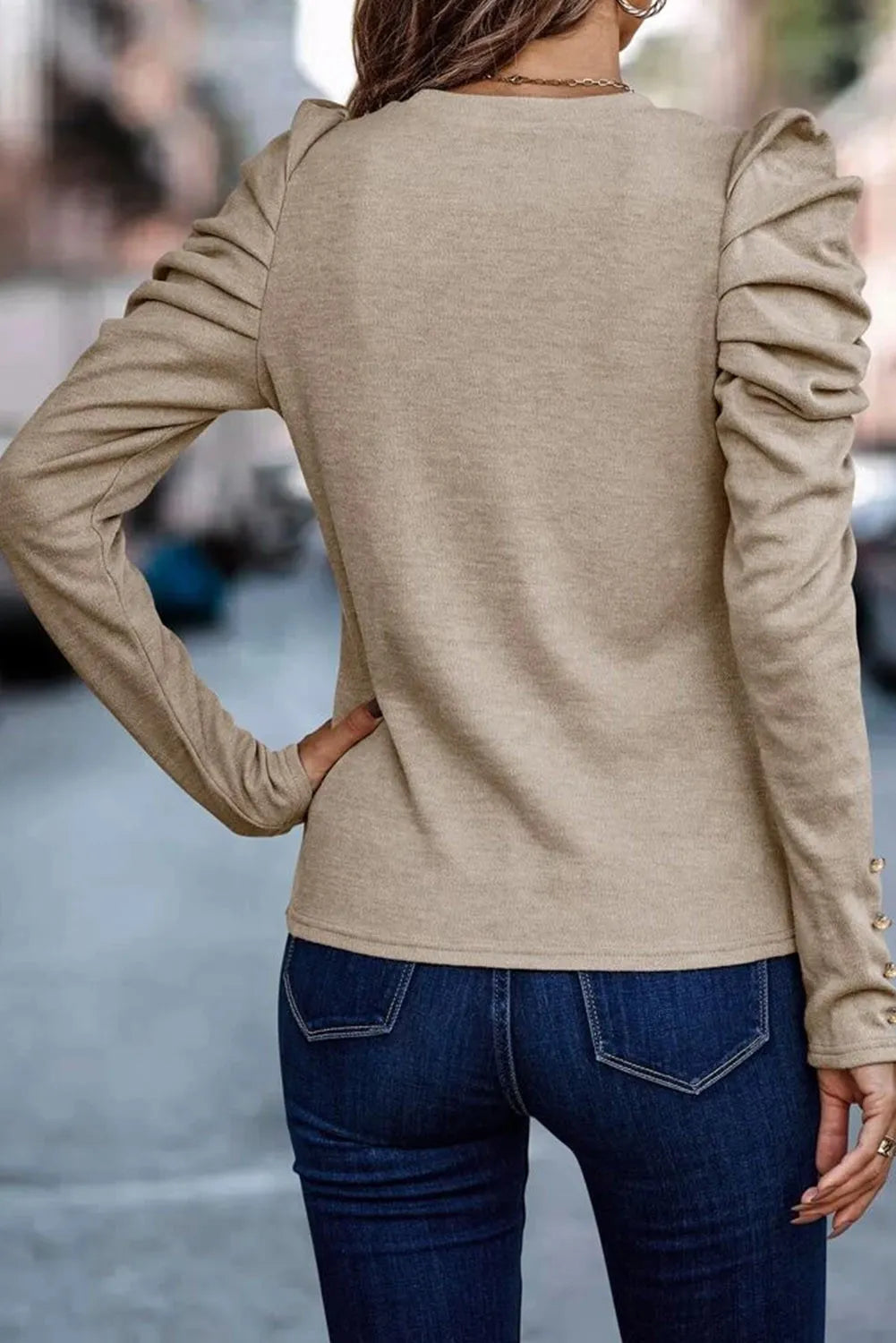 Khaki Puff Long Sleeve