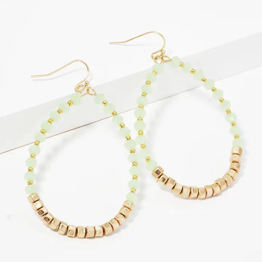 Beaded Tear Drop Earrings