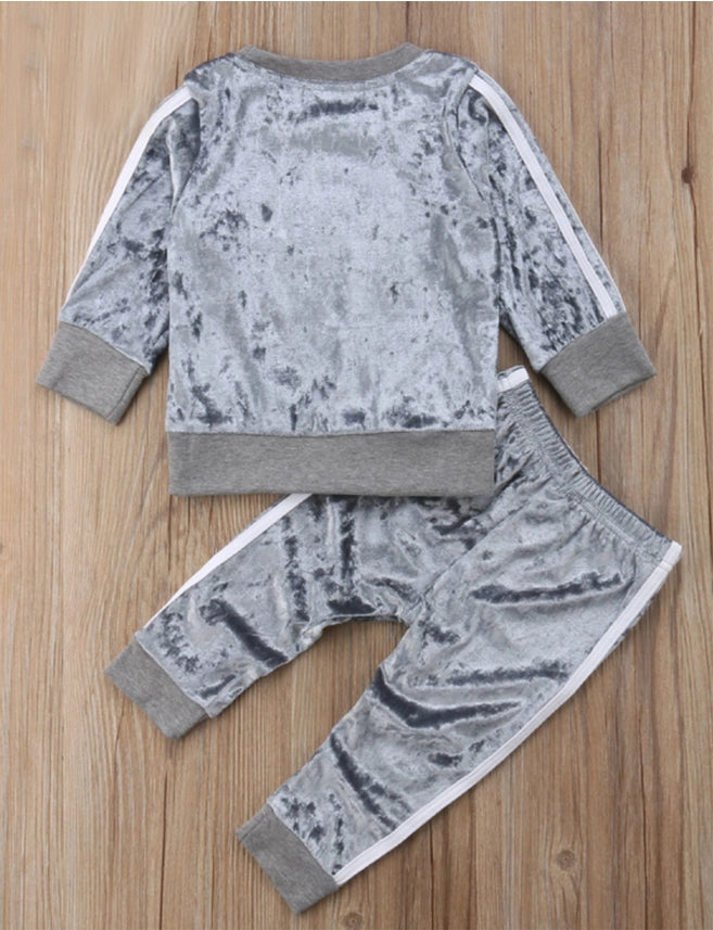 Crushed Velvet Sweatshirt & Pants
