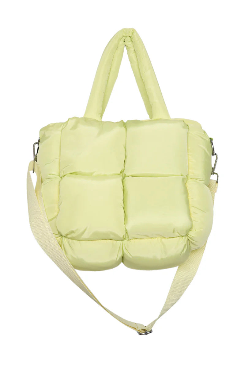 Lime Mini Puffer Tote