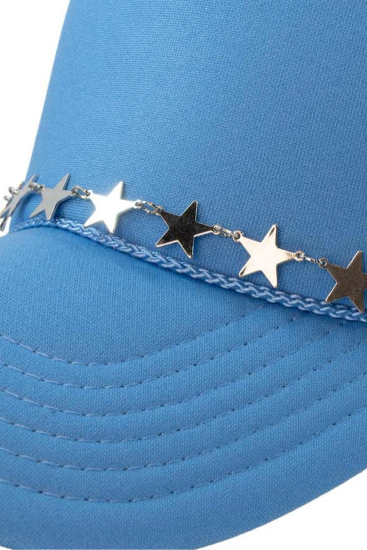 Silver Star Hat Chain
