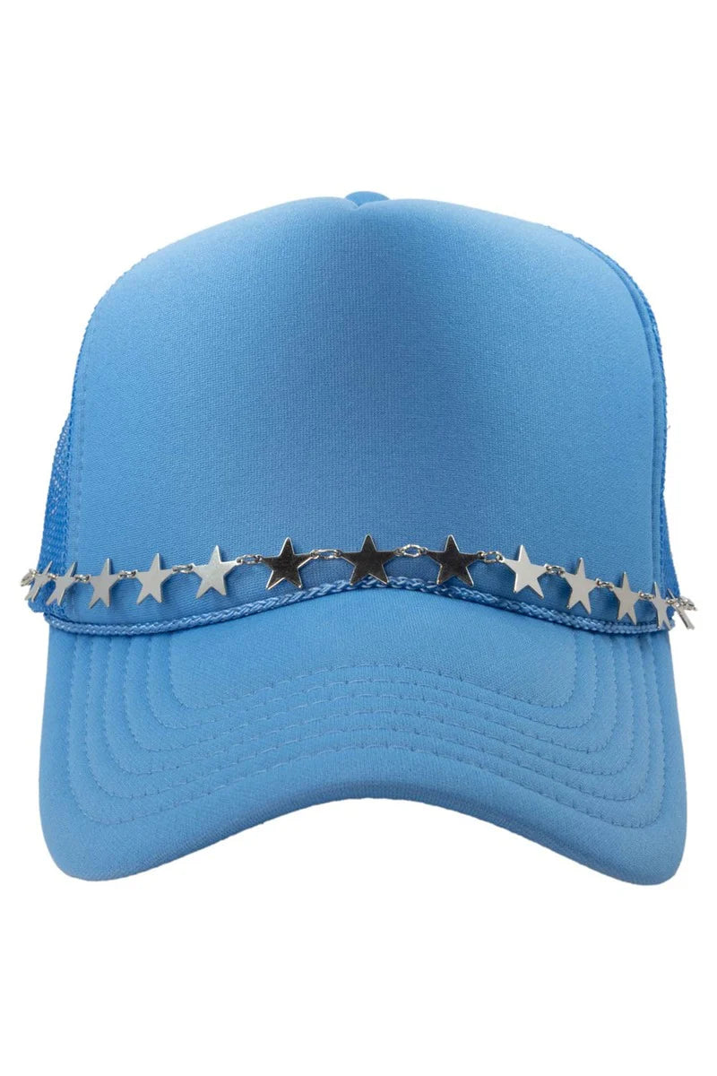 Silver Star Hat Chain
