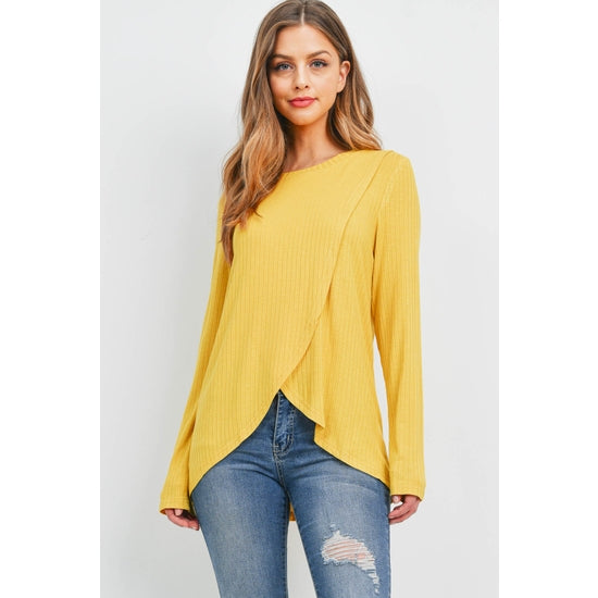Mustard Wrap Top