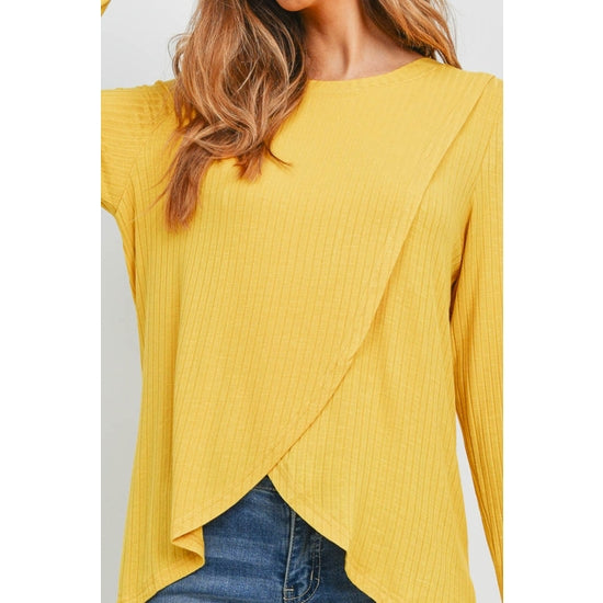 Mustard Wrap Top