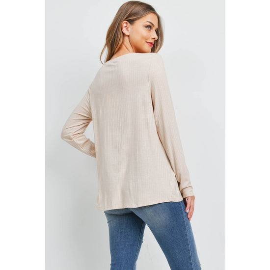 Cream Wrap Top