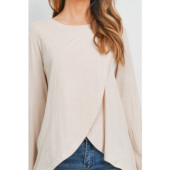 Cream Wrap Top