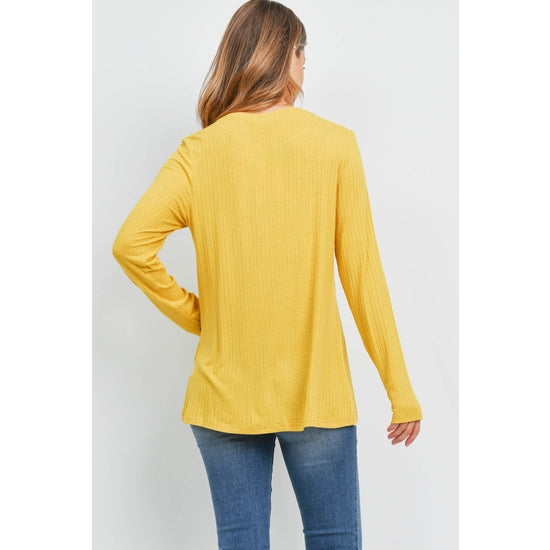 Mustard Wrap Top