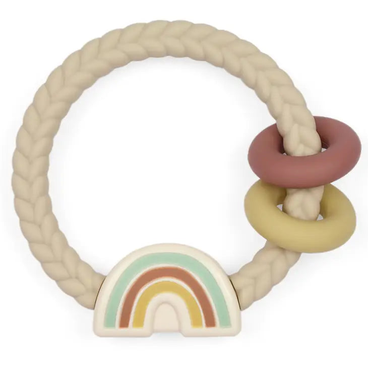 Rainbow Silicone Teether Rattle