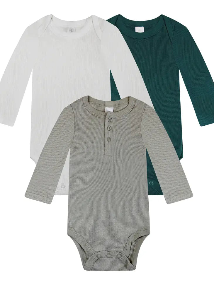 3PK Long Sleeve Bodysuits