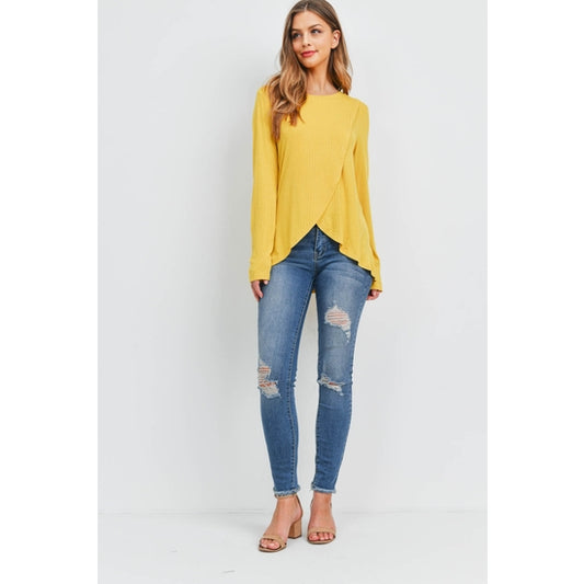 Mustard Wrap Top