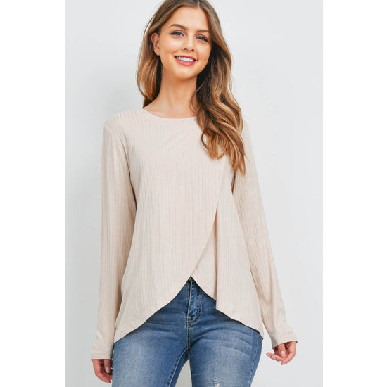 Cream Wrap Top