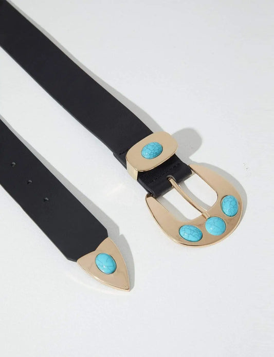 Belt with Stone Accents